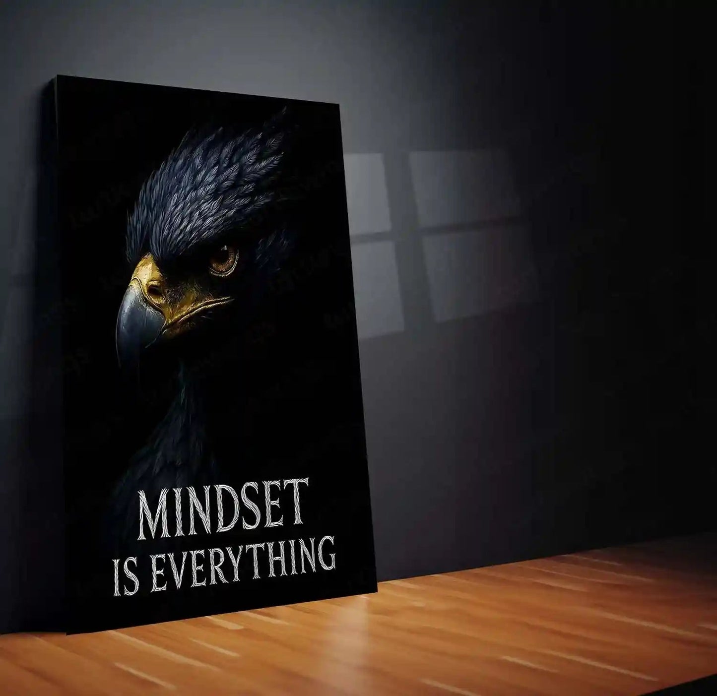 Quote Metal Poster | Mindset Is Everything Metal Frame | Power Mindset Wall Art | Premium Motivational Metal Poster - TURTLEWINGS
