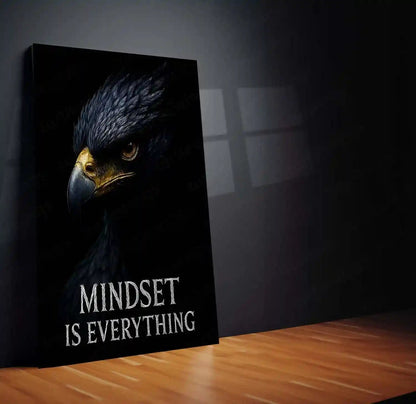 Quote Metal Poster | Mindset Is Everything Metal Frame | Power Mindset Wall Art | Premium Motivational Metal Poster - TURTLEWINGS