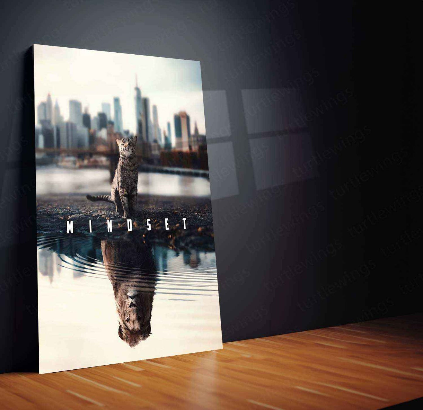 Mindset Metal Poster | Motivational Wall Art | Success & Growth Decor - TURTLEWINGS