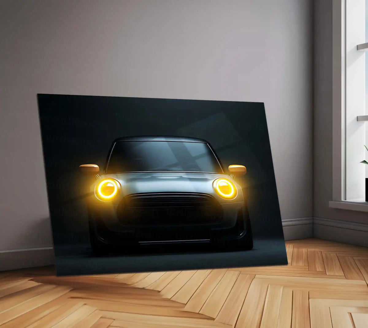 Mini Cooper – The Bright Rebel Neon LED Metal Poster | Iconic Urban Style Car Wall Art | Retro Rebel Edition - TURTLEWINGS