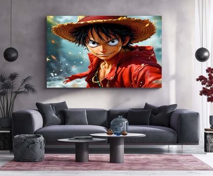 Anime Metal Poster | Monkey D. Luffy – One Piece Metal Poster | Premium Anime Wall Art | Metal Poster
