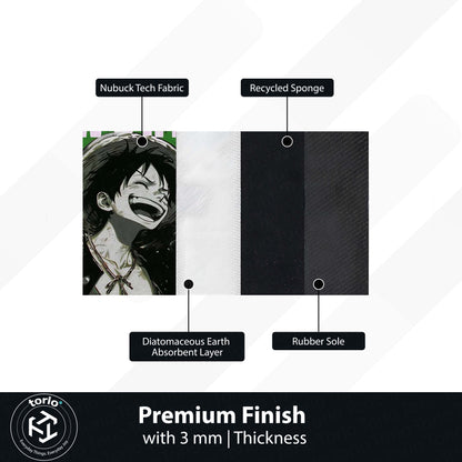 Anime Brothers Area Flat Rug | Luffy Zoro Inspired Floor Mat | One Piece Anime Carpet | Pirate Theme Flat Rug for Gaming Room, Bedroom & Otaku Decor
