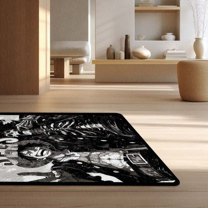Anime Pirate Area Flat Rug | Luffy Brook Inspired Floor Mat | One Piece Promise Across Seas Flat Rug | Anime Carpet for Gaming Room, Bedroom & Otaku Decor