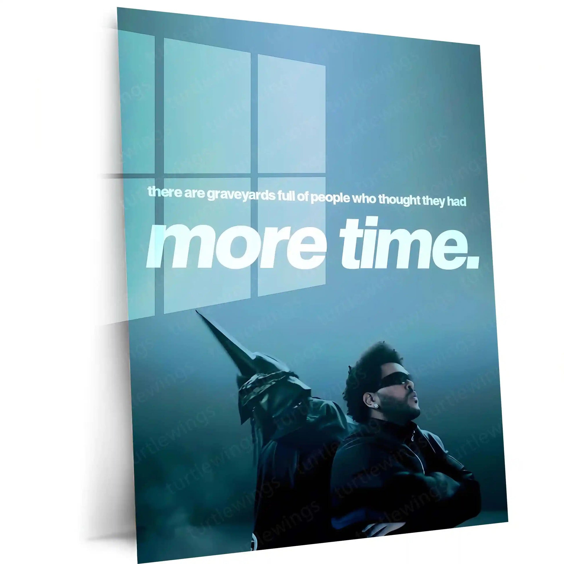 Quote Metal Poster | Playboi Carti – More Time Is a Lie Metal Frame Reality Check Mindset Wall Art | Time, Mortality & No-Delay Philosophy Quote Metal Poster - TURTLEWINGS 