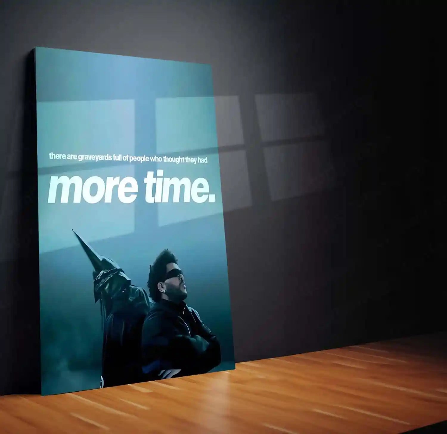 Quote Metal Poster | Playboi Carti – More Time Is a Lie Metal Frame Reality Check Mindset Wall Art | Time, Mortality & No-Delay Philosophy Quote Metal Poster - TURTLEWINGS 