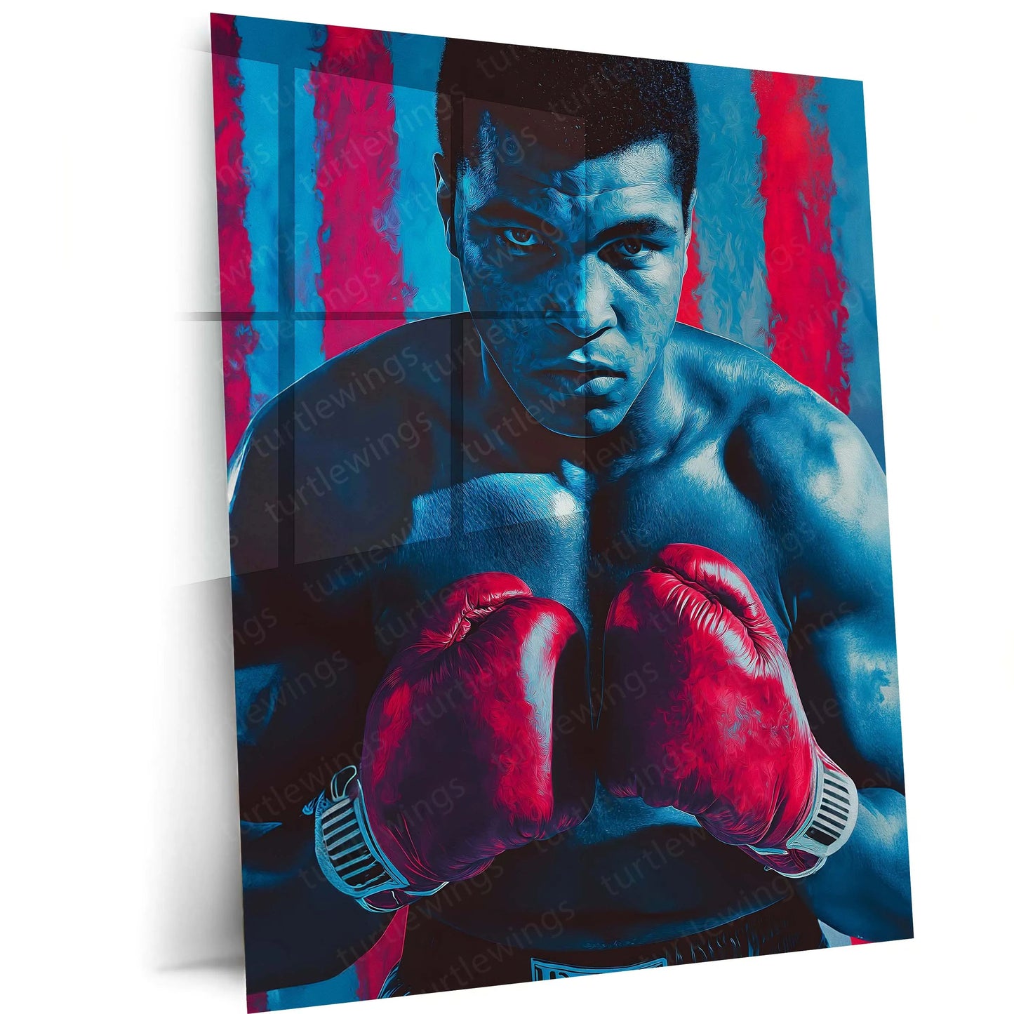 Muhammad Ali Metal Frame | The Greatest Boxing Wall Art | Iconic Sports Metal Poster - TURTLEWINGS
