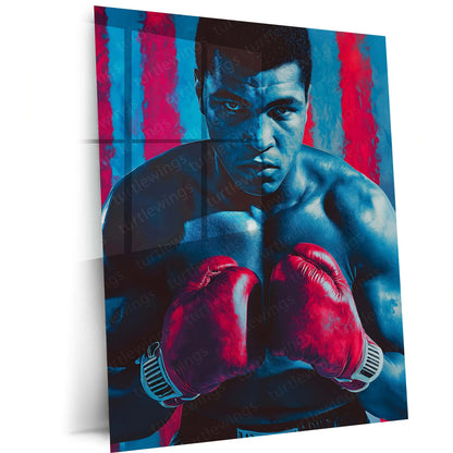 Muhammad Ali Metal Frame | The Greatest Boxing Wall Art | Iconic Sports Metal Poster - TURTLEWINGS