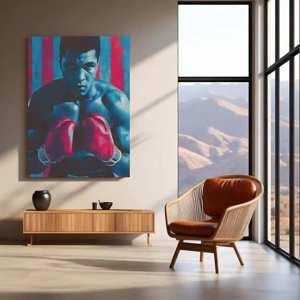 Muhammad Ali Metal Frame | The Greatest Boxing Wall Art | Iconic Sports Metal Poster - TURTLEWINGS