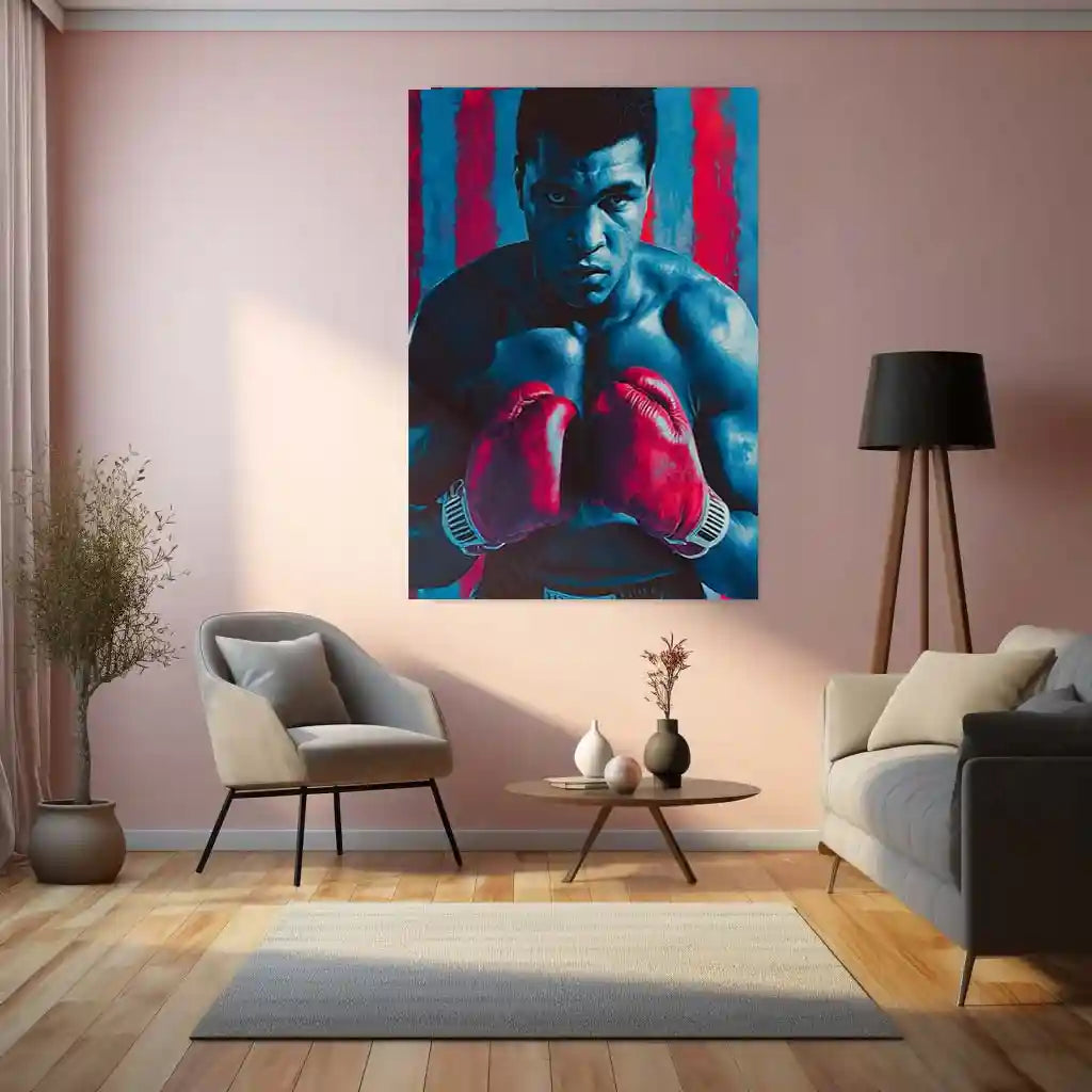 Muhammad Ali Metal Frame | The Greatest Boxing Wall Art | Iconic Sports Metal Poster - TURTLEWINGS