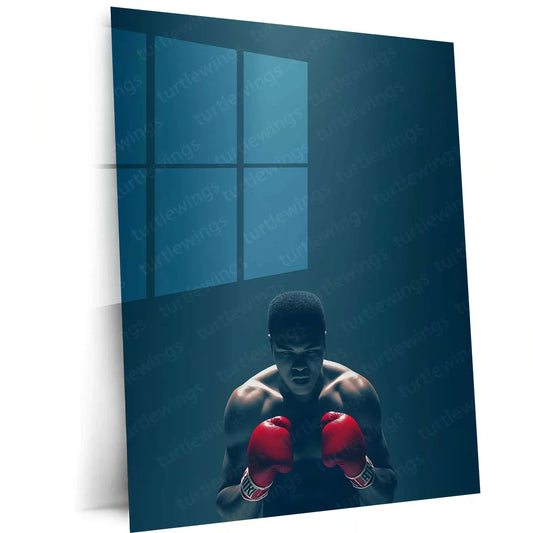 Muhammad Ali Metal Frame | The Greatest Boxing Wall Art | Iconic Sports Metal Poster 02 - TURTLEWINGS