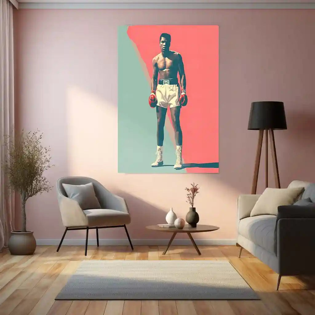 Muhammad Ali Metal Frame | The Greatest Boxing Wall Art | Iconic Sports Metal Poster 03 - TURTLEWINGS