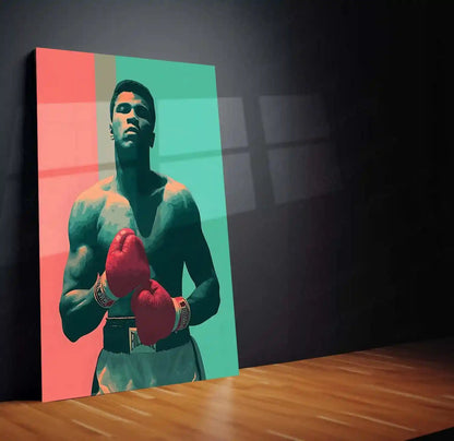 Muhammad Ali Metal Frame | The Greatest Boxing Wall Art | Iconic Sports Metal Poster 04 - TURTLEWINGS