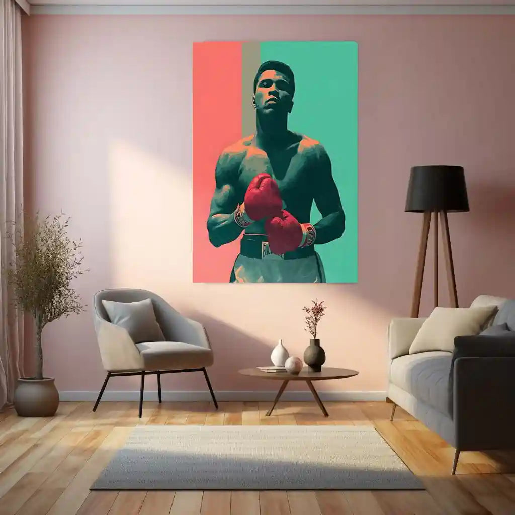 Muhammad Ali Metal Frame | The Greatest Boxing Wall Art | Iconic Sports Metal Poster 04 - TURTLEWINGS