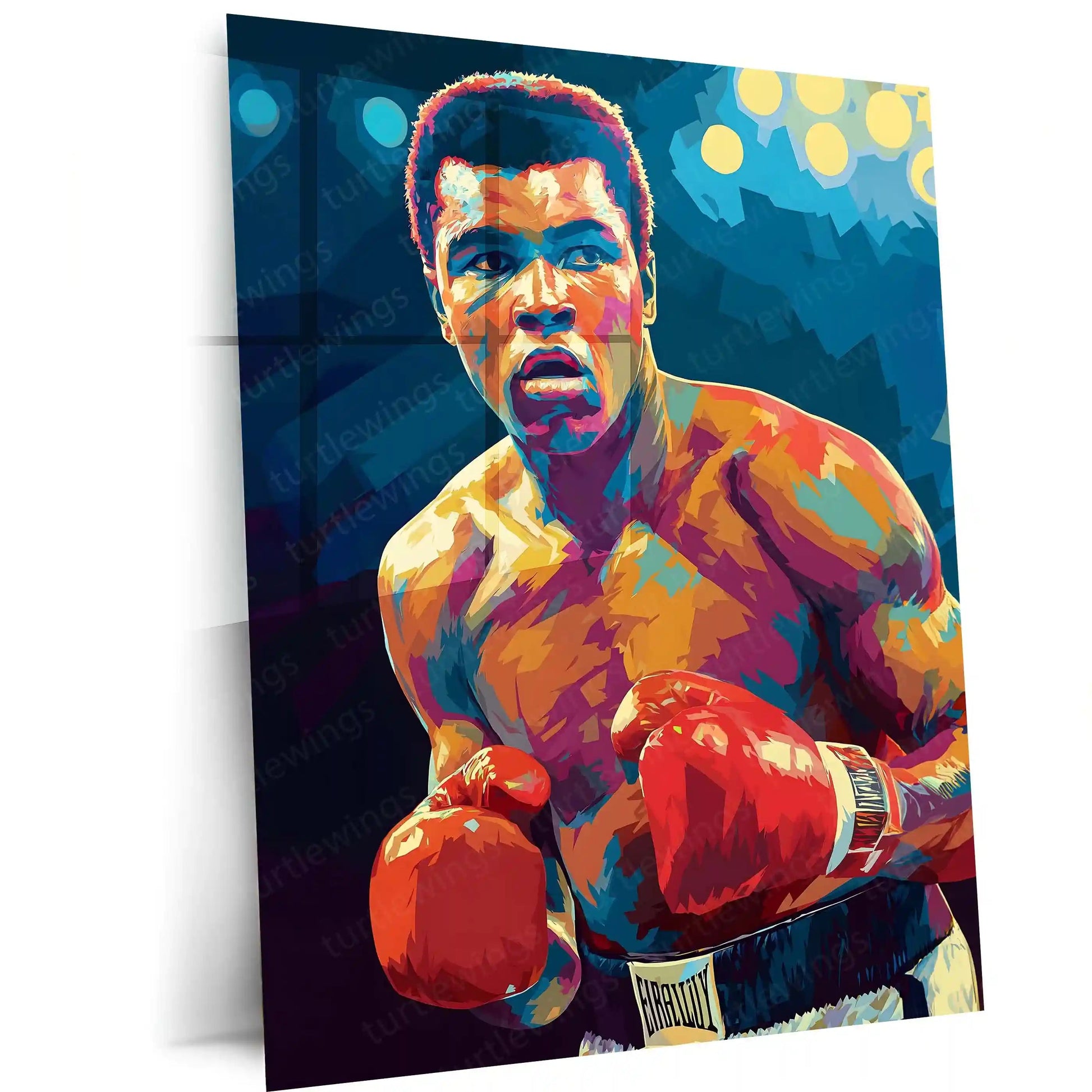 Muhammad Ali Metal Frame | The Greatest Boxing Wall Art | Iconic Sports Metal Poster 05 - TURTLEWINGS