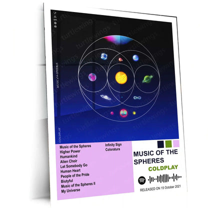 Coldplay Complete Collection | Set of 11 | Set of 8 | Set of 4 | Album Posters Metal Frames Emotional Anthems. Stadium Magic. Timeless Wall Aesthetic. - TURTLEWINGS