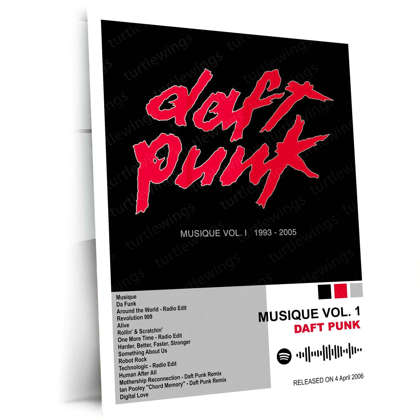 Daft Punk – Complete Album Collection | Set of 11 | Set of 8 | Set of 4 | Premium Metal Poster Set
