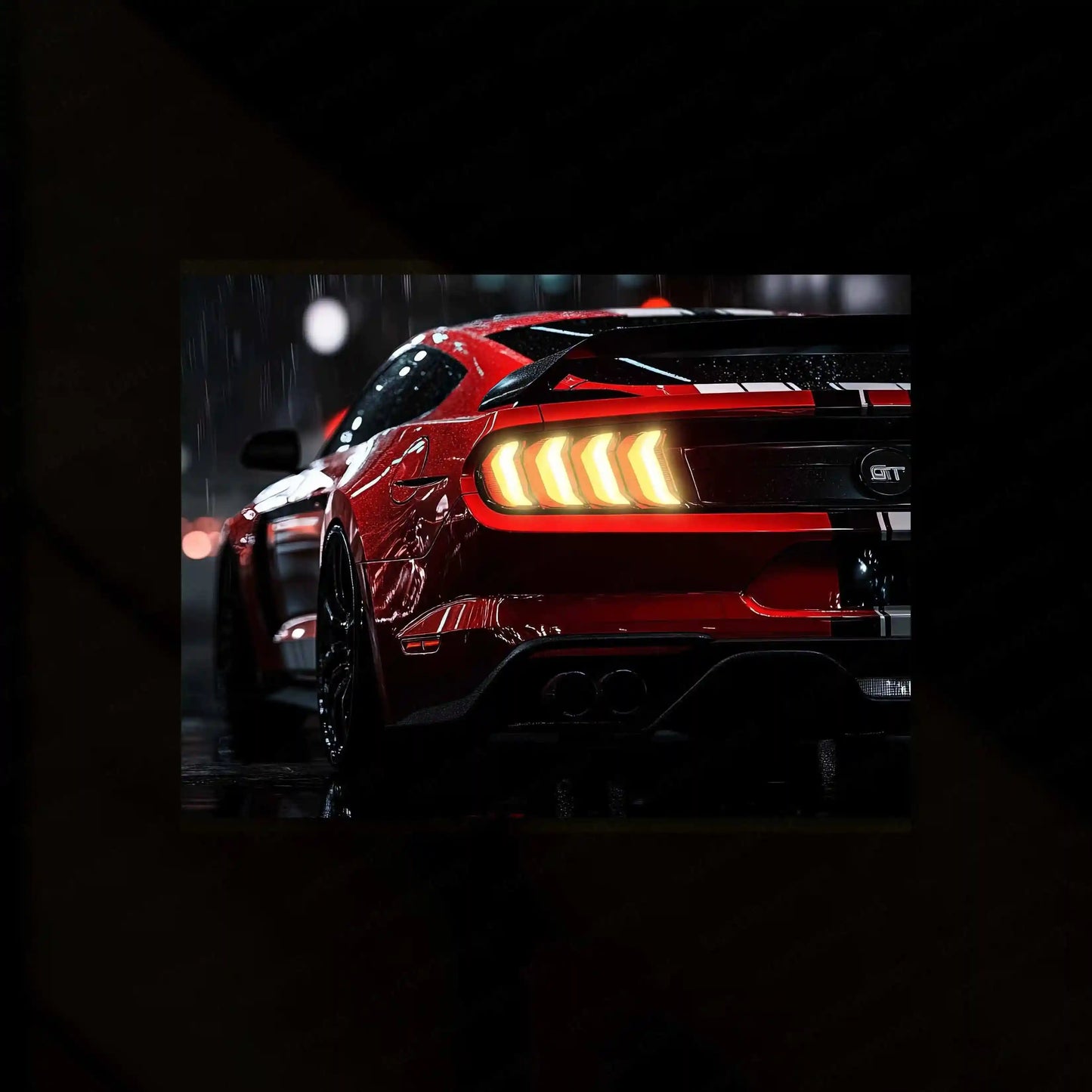Mustang Shelby GT500 Neon LED Metal Frame â Iconic Muscle Car Wall Art 1 - TURTLEWINGS
