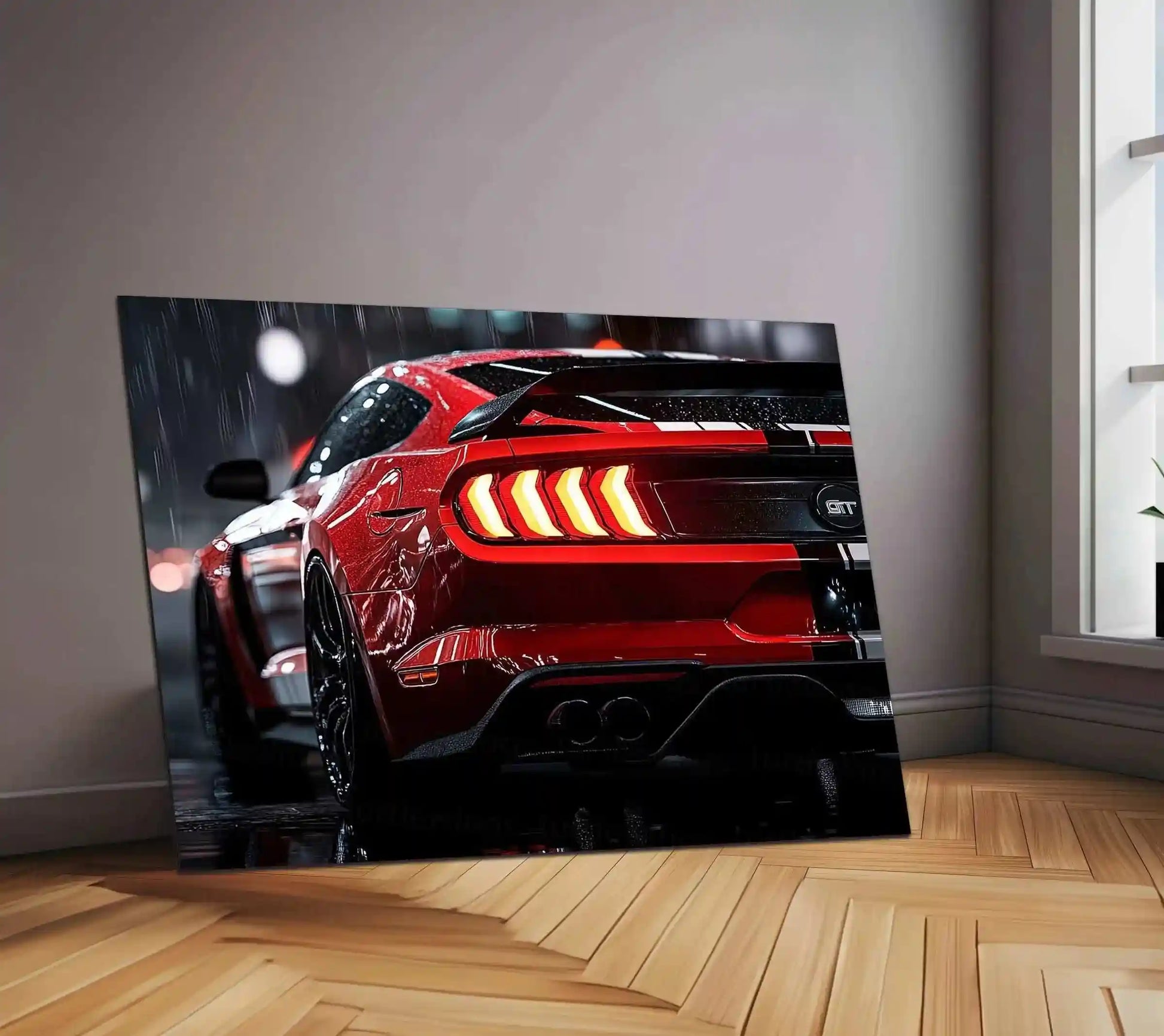 Mustang Shelby GT500 Neon LED Metal Frame â Iconic Muscle Car Wall Art 1 - TURTLEWINGS