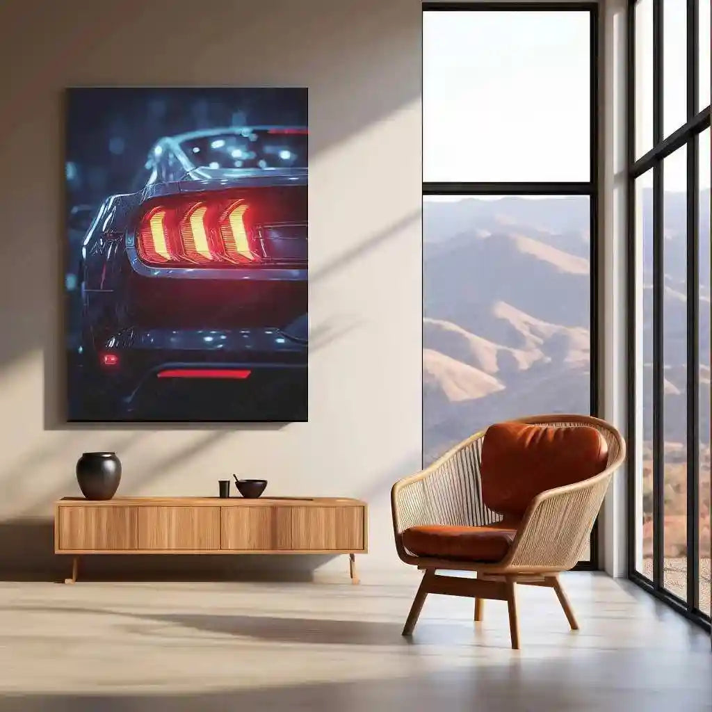 Mustang Shelby GT500 Neon LED Metal Frame â Iconic Muscle Car Wall Art 2 - TURTLEWINGS