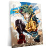 Anime Metal Poster | My Hero Academia Metal Frame | Deku Anime Wall Art | Premium Metal Poster
