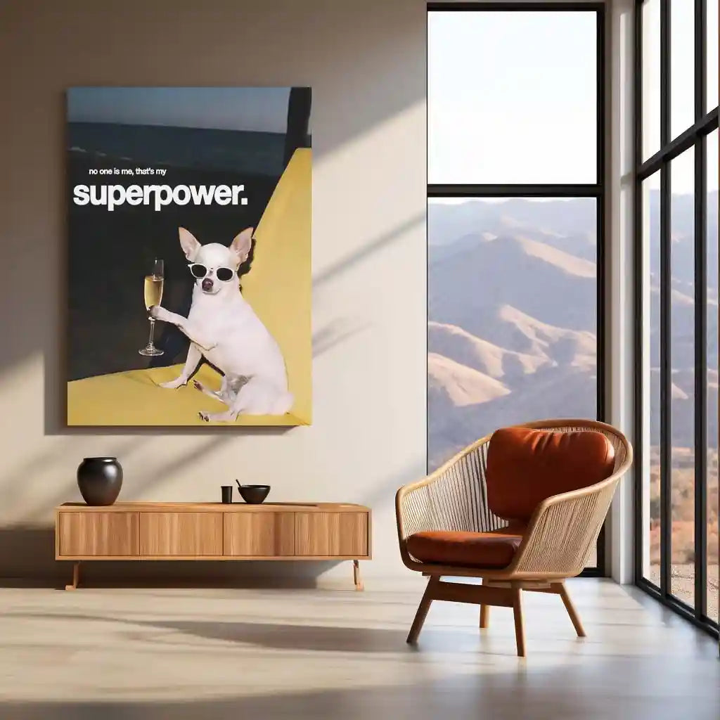 Quote Metal Poster | My Superpower Metal Frame | No One Is Me Quote Wall Art | Fun & Confident Metal Poster - TURTLEWINGS