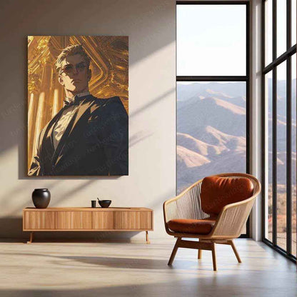 Nanami Kento Metal Poster – Jujutsu Kaisen Anime Wall Art | Stylish Suit Aesthetic Decor - TURTLEWINGS