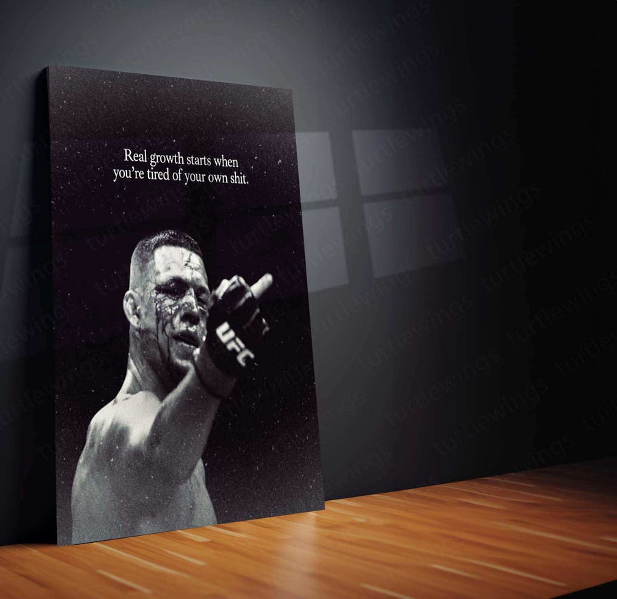 Nate Diaz Quote Metal Poster – Motivational UFC Fighter Wall Art | Fight & Hustle Mindset Decor