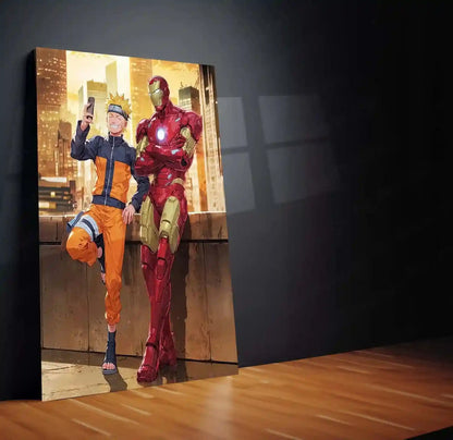 Anime Metal Poster | Naruto & Iron Man Metal Poster – Ultimate Crossover Art - TURTLEWINGS