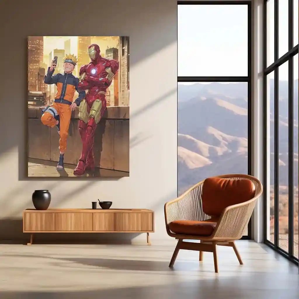 Anime Metal Poster | Naruto & Iron Man Metal Poster – Ultimate Crossover Art - TURTLEWINGS