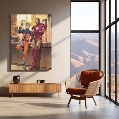 Anime Metal Poster | Naruto & Iron Man Metal Poster – Ultimate Crossover Art - TURTLEWINGS