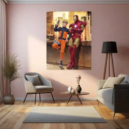 Anime Metal Poster | Naruto & Iron Man Metal Poster – Ultimate Crossover Art - TURTLEWINGS