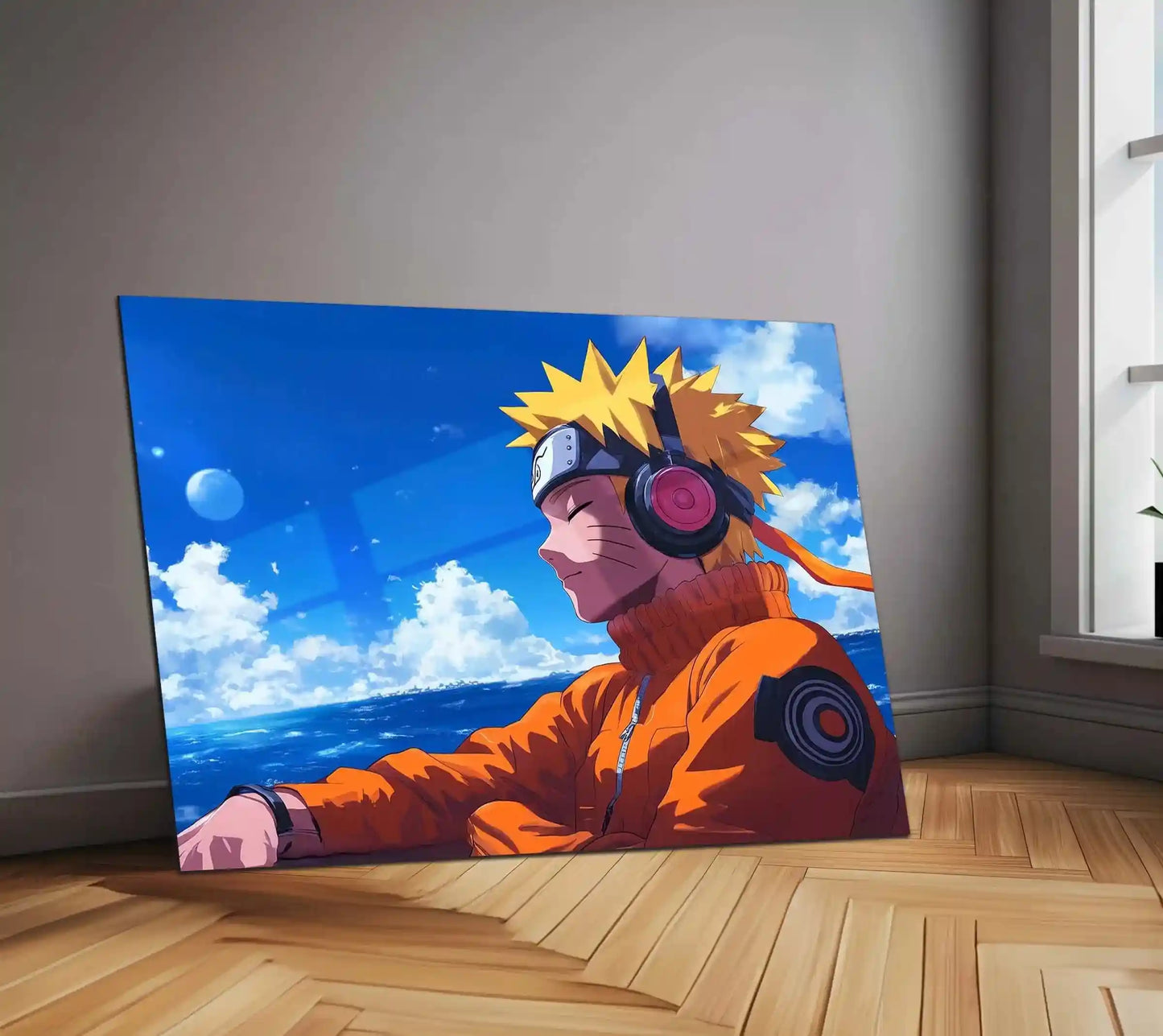 Anime Metal Poster | Naruto Chilling Metal Poster – Relaxed Shinobi Vibes - TURTLEWINGS