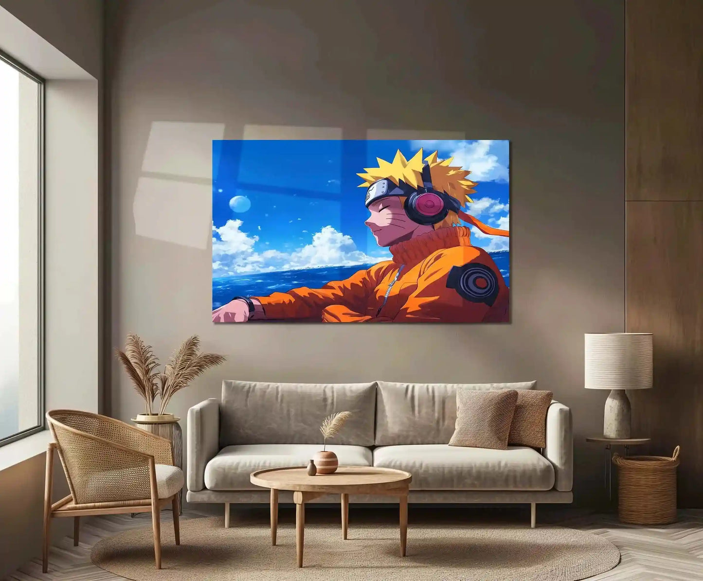 Anime Metal Poster | Naruto Chilling Metal Poster – Relaxed Shinobi Vibes - TURTLEWINGS