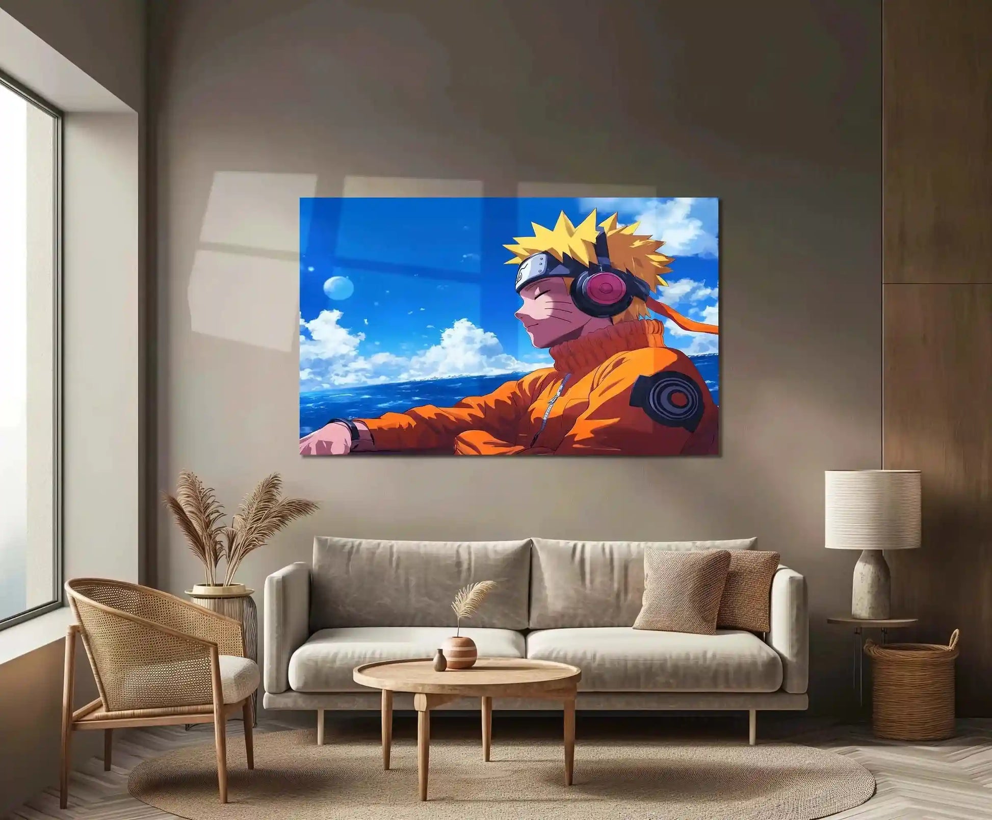 Anime Metal Poster | Naruto Chilling Metal Poster – Relaxed Shinobi Vibes - TURTLEWINGS