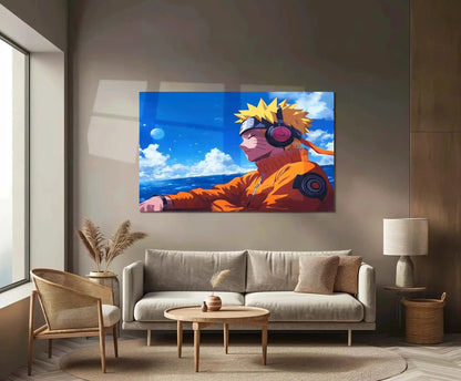 Anime Metal Poster | Naruto Chilling Metal Poster – Relaxed Shinobi Vibes - TURTLEWINGS