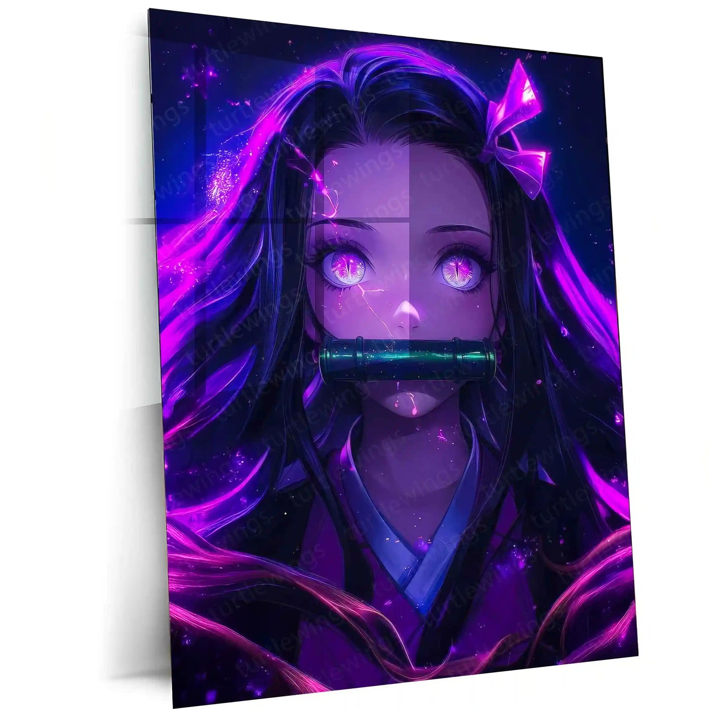 Anime Metal Poster | Nezuko Kamado Demon Slayer Metal Poster – Stunning Anime Art - TURTLEWINGS