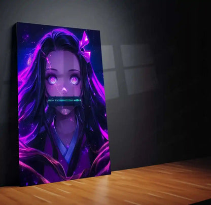 Anime Metal Poster | Nezuko Kamado Demon Slayer Metal Poster – Stunning Anime Art - TURTLEWINGS