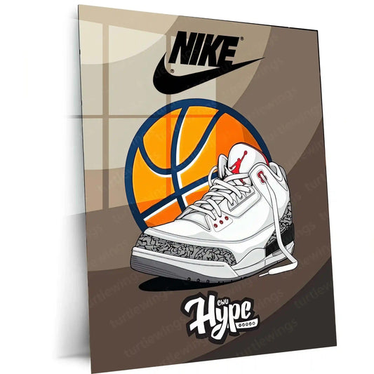 Abstract Metal Poster | Nike Sneaker Art Metal Poster – Bold & Stylish Decor 01 - TURTLEWINGS