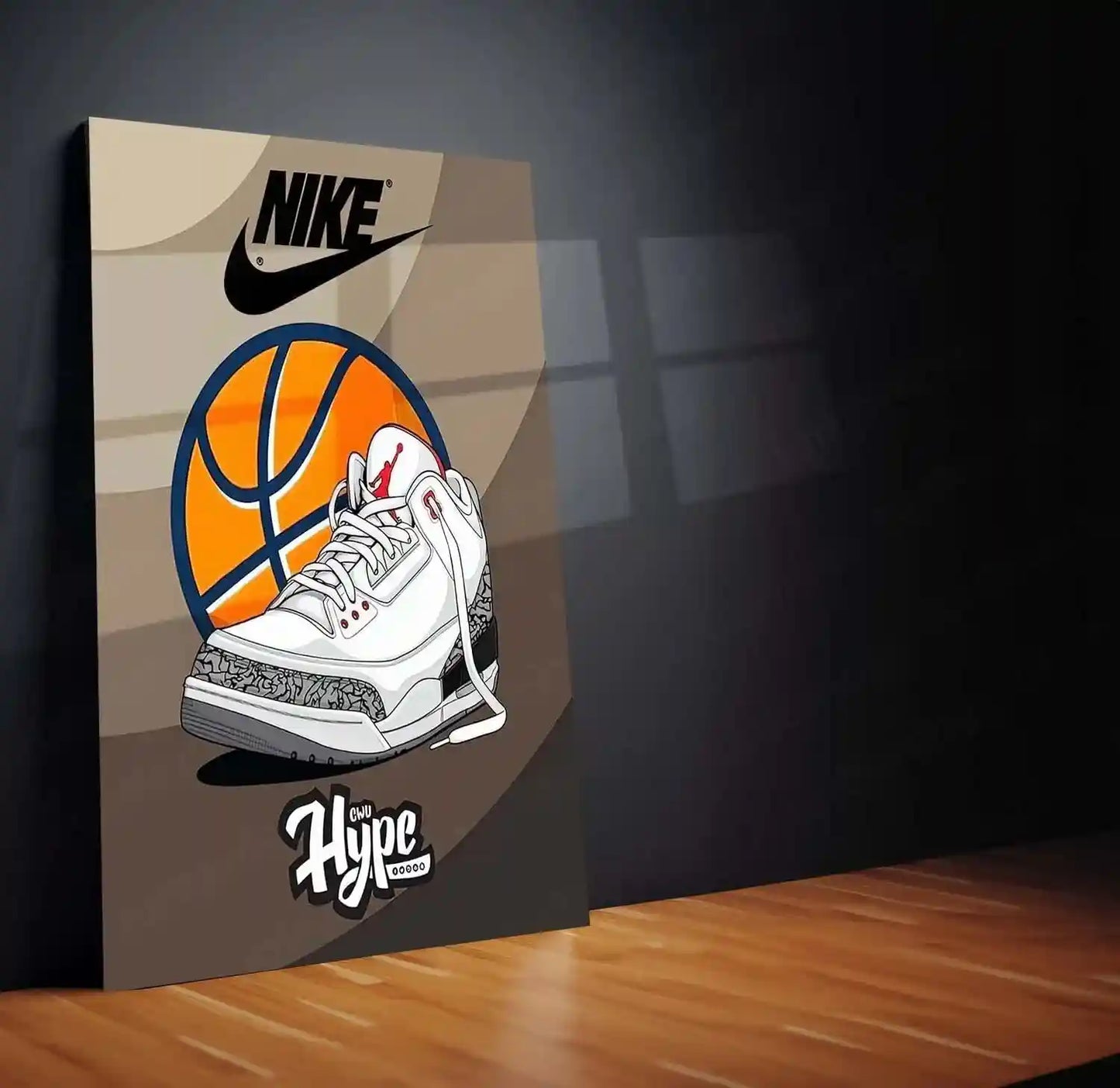 Abstract Metal Poster | Nike Sneaker Art Metal Poster – Bold & Stylish Decor 01 - TURTLEWINGS