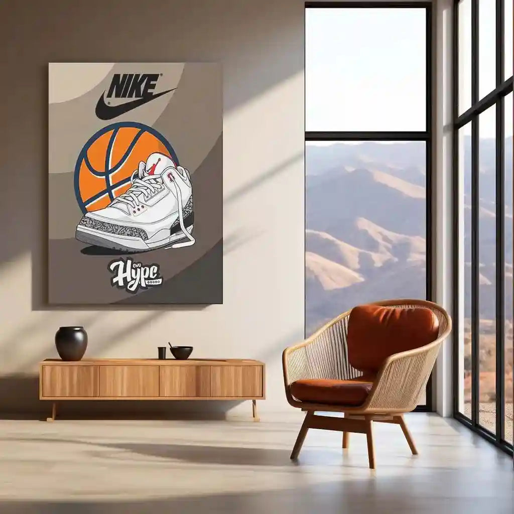 Abstract Metal Poster | Nike Sneaker Art Metal Poster – Bold & Stylish Decor 01 - TURTLEWINGS
