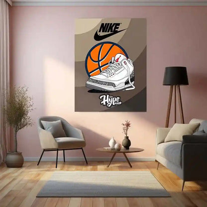 Abstract Metal Poster | Nike Sneaker Art Metal Poster – Bold & Stylish Decor 01 - TURTLEWINGS