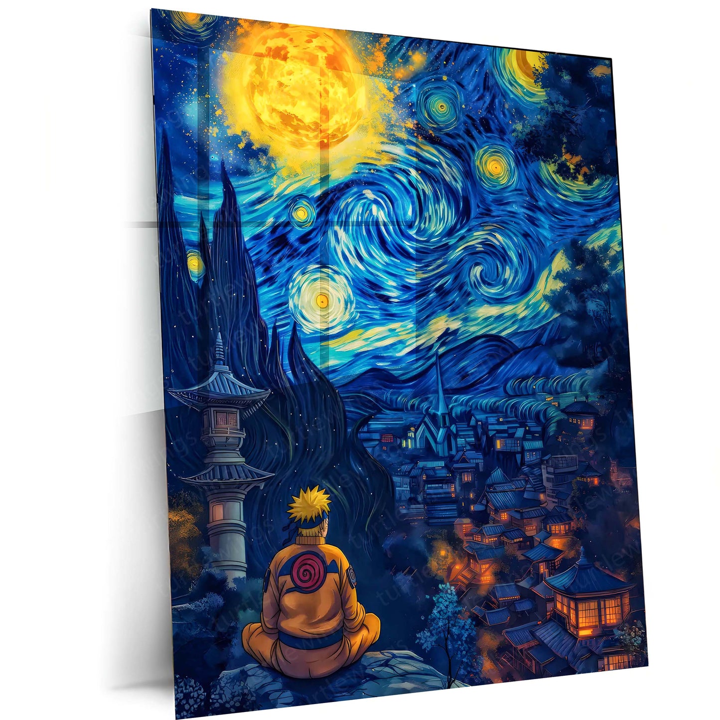 Anime Metal Poster | Naruto Uzumaki – The Will of Fire | Believe It! Metal Frame Poster