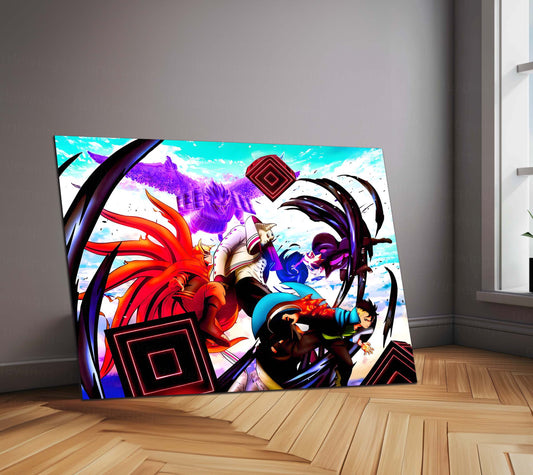 Anime Metal Poster | Naruto vs Isshiki – The Final Battle | Baryon Mode Power Metal Frame Poster