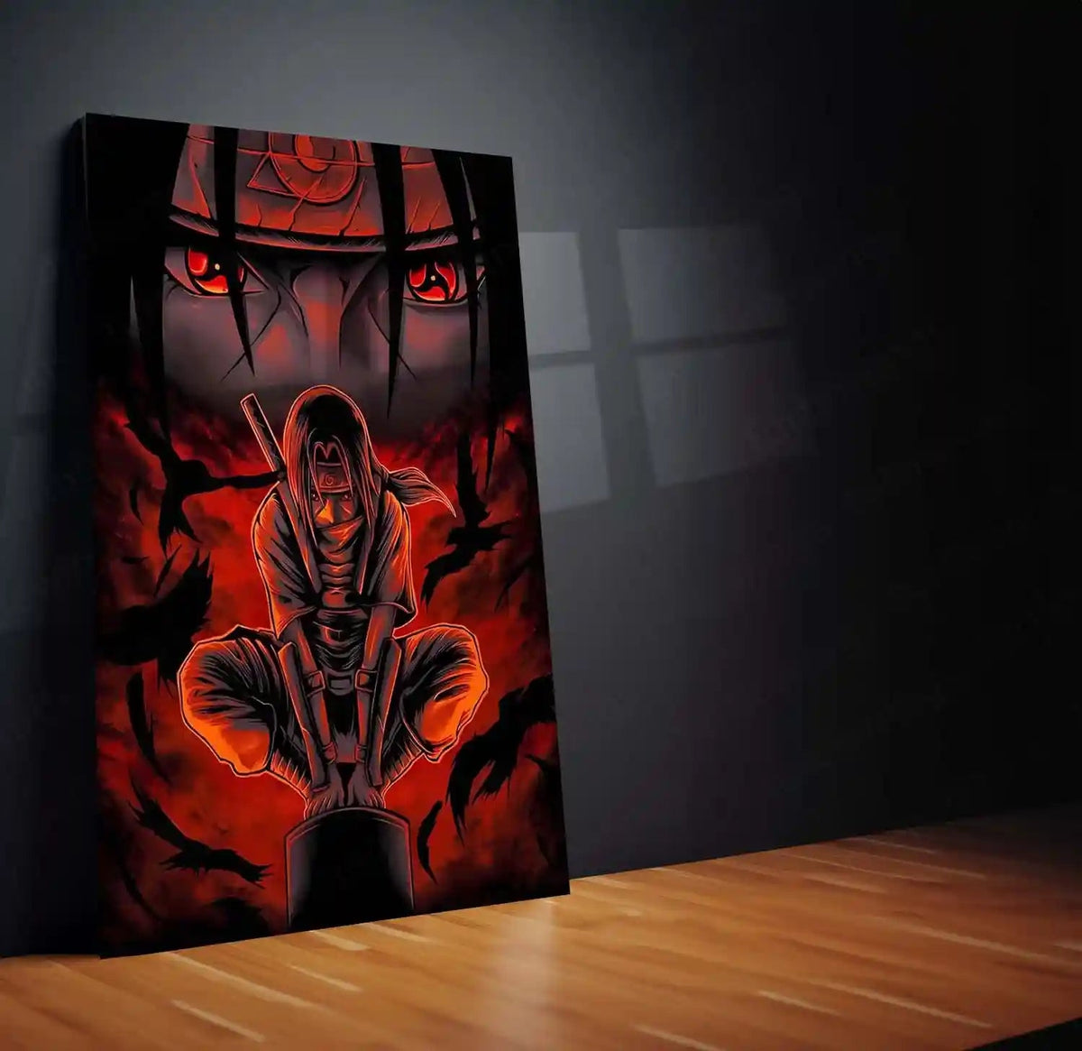 Anime Metal Poster | Itachi Uchiha – Silent Sacrifice | Naruto Shippuden Metal Frame | Dark Resolve & Legendary Shinobi Wall Art - TURTLEWINGS