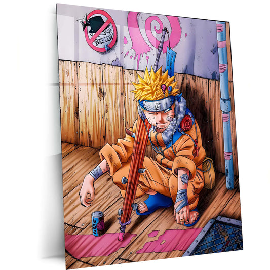 Anime Metal Poster | Naruto Uzumaki – The Ninja Way Artwork | Classic Anime Metal Frame Poster