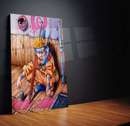 Anime Metal Poster | Naruto Uzumaki – The Ninja Way Artwork | Classic Anime Metal Frame Poster