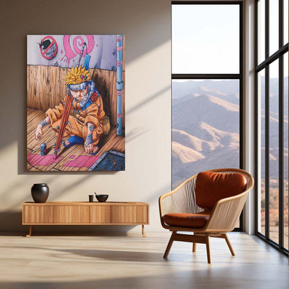 Anime Metal Poster | Naruto Uzumaki – The Ninja Way Artwork | Classic Anime Metal Frame Poster