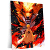 Anime Metal Poster | Naruto Metal Poster | Naruto Uzumaki & Kurama Nine-Tails Wall Art | Epic Shinobi Anime Metal Frame