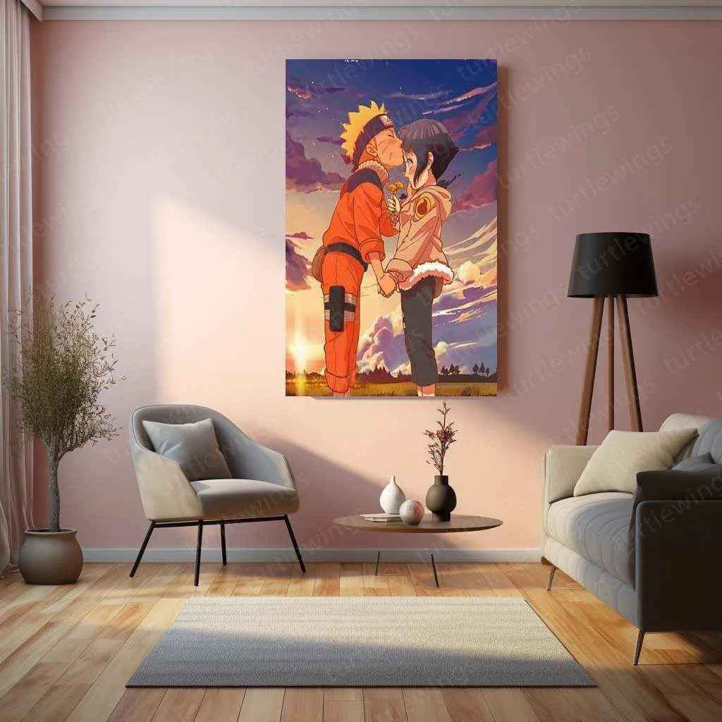 Naruto x Hinata Metal Poster – Eternal Love Anime Wall Art - TURTLEWINGS