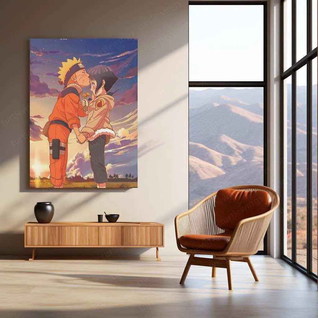 Naruto x Hinata Metal Poster – Eternal Love Anime Wall Art - TURTLEWINGS